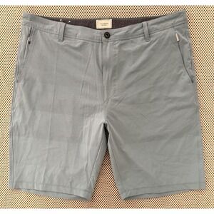 Mens 7 Diamonds Performance Chino Style Shorts 10 In Size 38 Blue Stretch Golf